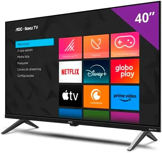 Melhor Smart TV 40" AOC Roku TV Full HD Custo-Benefício